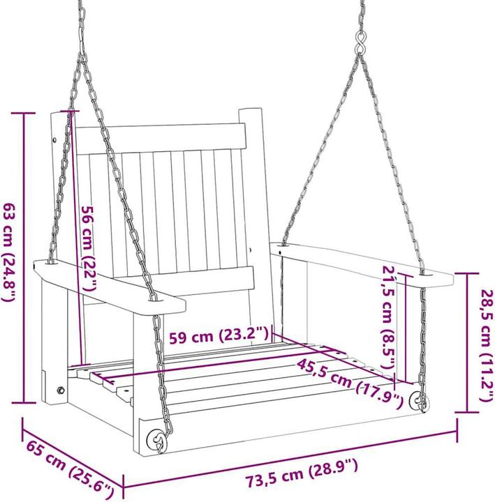 Actual product image vidaXL Hängesessel