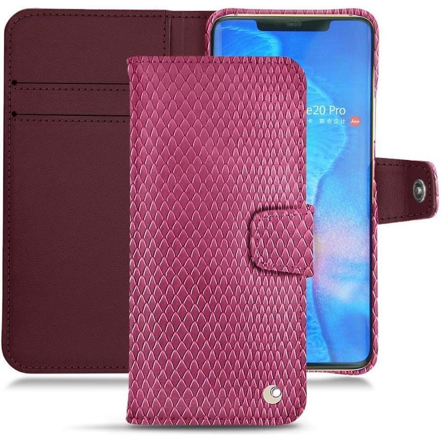 Noreve Lederschutzhülle Wallet (Huawei Mate 20 Pro), Smartphone Hülle, Rosa