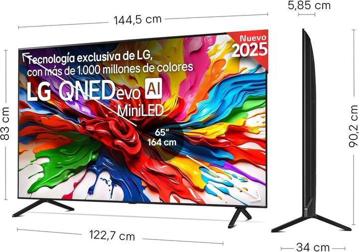 Actual product image LG Smart TV 65QNED92A6A 4K Ultra HD 65" LED (65", LED, QNED, 4K)