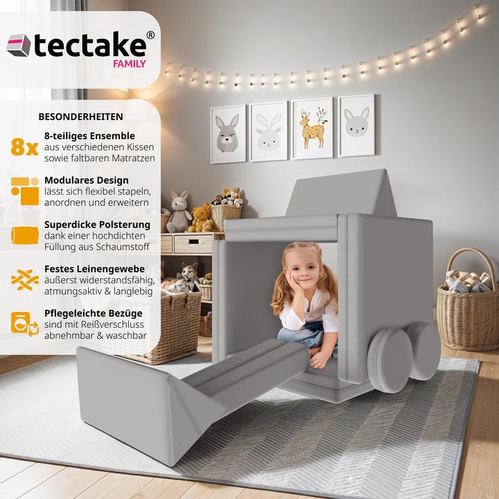 Actual product image tectake Play sofa Lilly, 8-piece, with sleeping function (Children sofa)