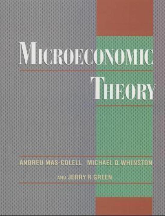 Produktbild Microeconomic Theory (Englisch, Andreu Mas-Colell, Michael D. Whinston, Jerry R. Green, 1995)