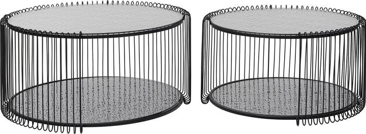 Image du produit Kare Design Couchtisch Wire Double Bubble Schwarz (2/Set)