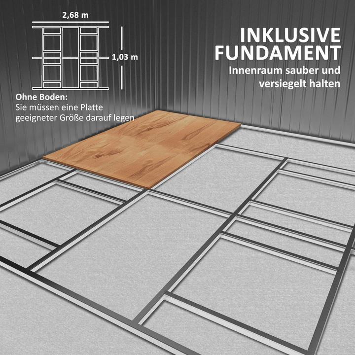 Image du produit Outsunny Gerätehaus Stahl Hellgrau