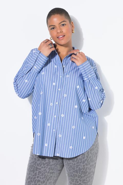 Image du produit Studio Untold Chemisier oversize, rayures et paillettes (46, 48)