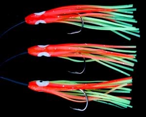 Actual product image Ron Thompson R.T. Rig10 Octopus 10cm Red/Yellow 0.60mm 2 #3/0 Hooks