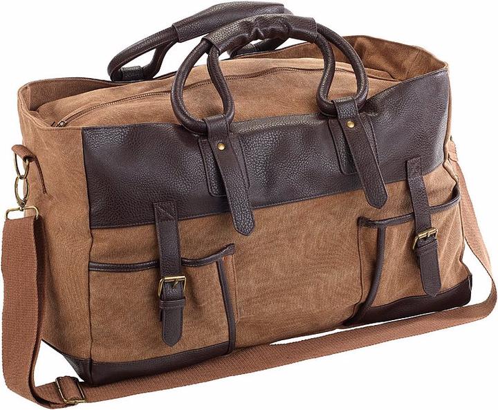 Actual product image Xcase Canvas travel bag with 2 outside pockets and shoulder strap (30 l)