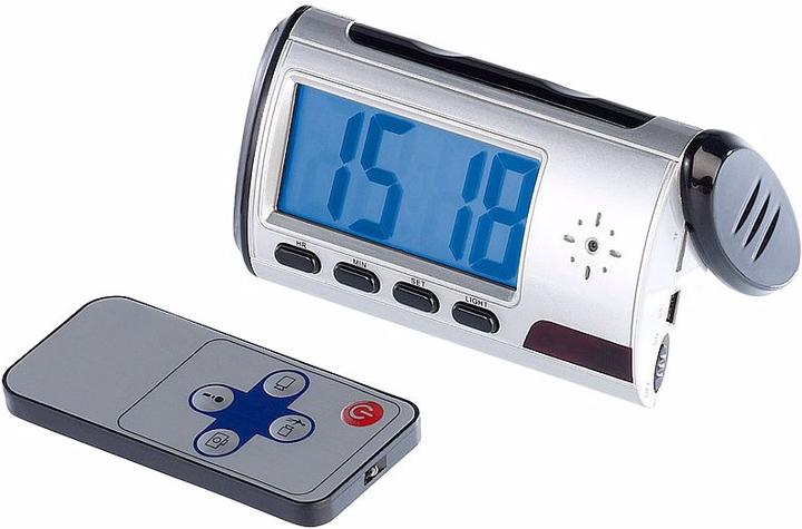 Produktbild OctaCam Tischuhr mit SD-Videokamera, Audio-Recorder & Wecker
