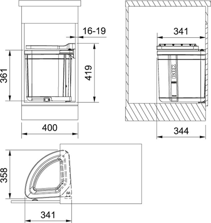 Image du produit Franke Système de balayage -Sorter Pivot (30 l)