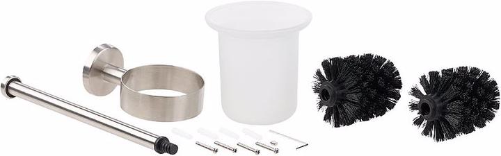 Actual product image BadeStern Stainless steel/glass WC set for wall mounting