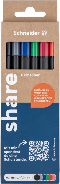 Actual product image Share Fineliner Y-11-11-02 assorted 6pcs. (6x)