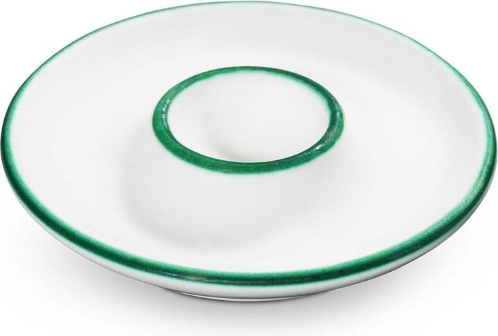 Produktbild Gmundner Keramik Eierbecher glatt 12 cm Grüner Rand