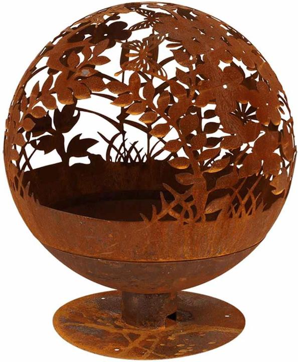 Produktbild Esschert Design Feuerball Blumen, Rostbraun, Ø 58 cm (57 cm)