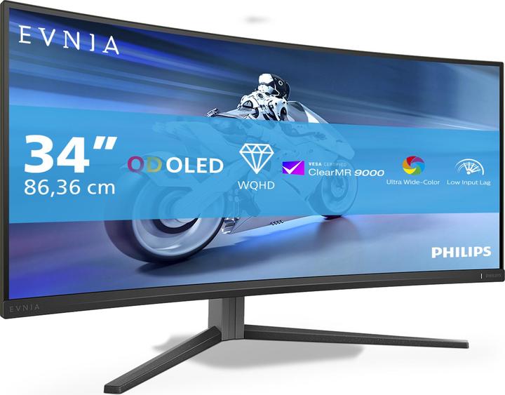 Produktbild Philips 34M2C6500/00  34"-Curved-Gaming Monitor mit QD-OLED-Panel (3440 x 1440 Pixel, 34")