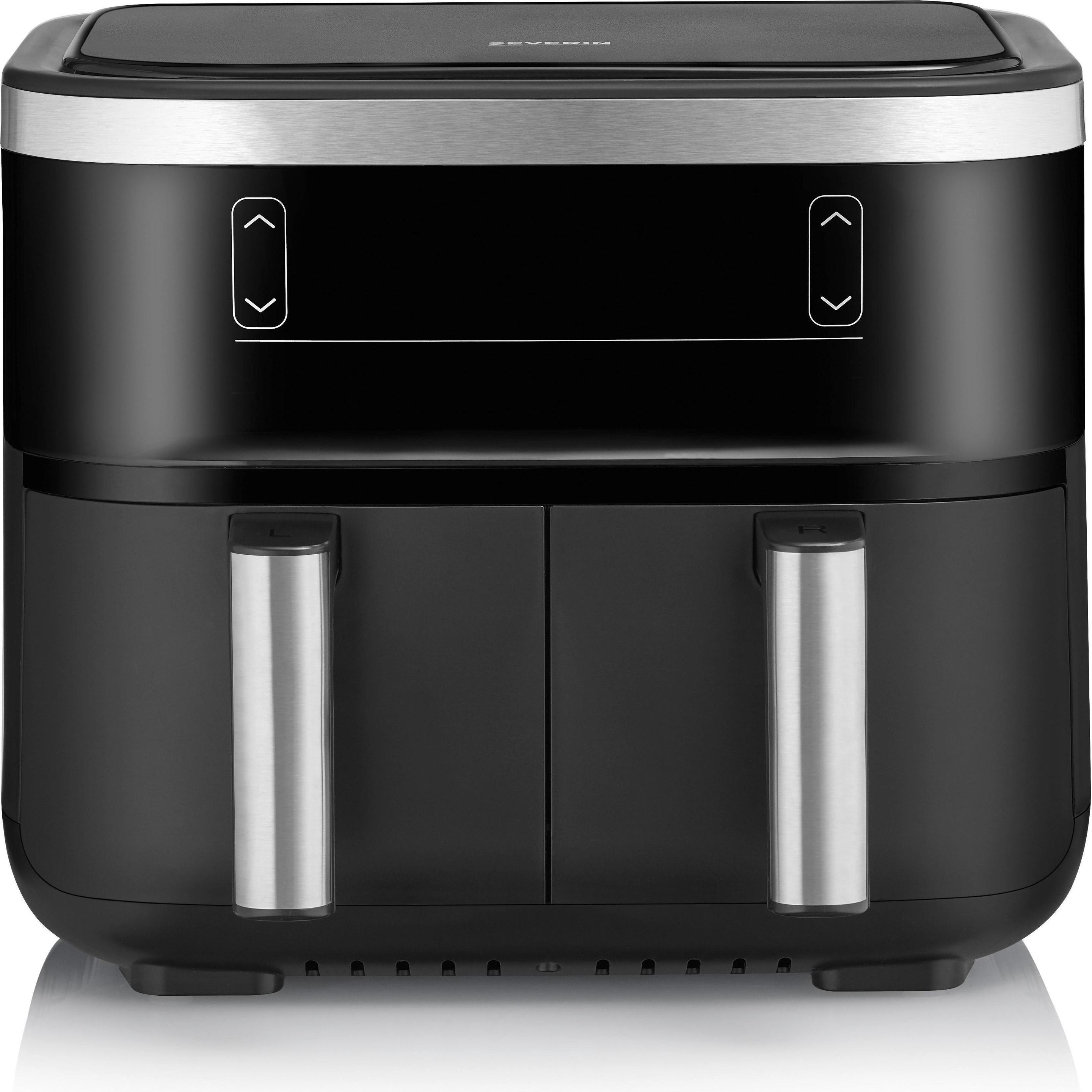 Severin FR2453, Fritteuse, Schwarz, Silber