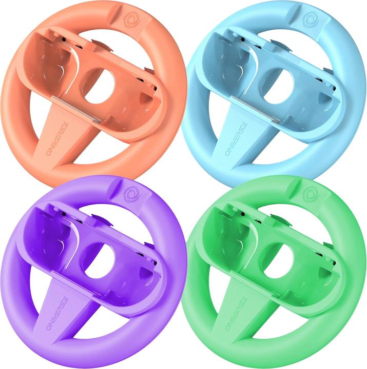 Actual product image Oniverse 4er-Set Racing-Lenkräder für Nintendo Switch™ & Switch 2™ - Gaming-Zubehör (Switch 2, Switch OLED, Switch)
