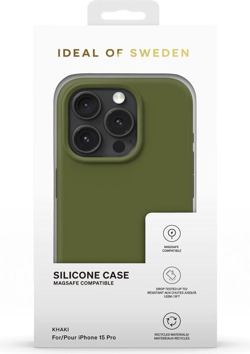 Produktbild iDeal Of Sweden Designer Magsafe Silicone Cover Khaki (Apple iPhone 15 Pro)