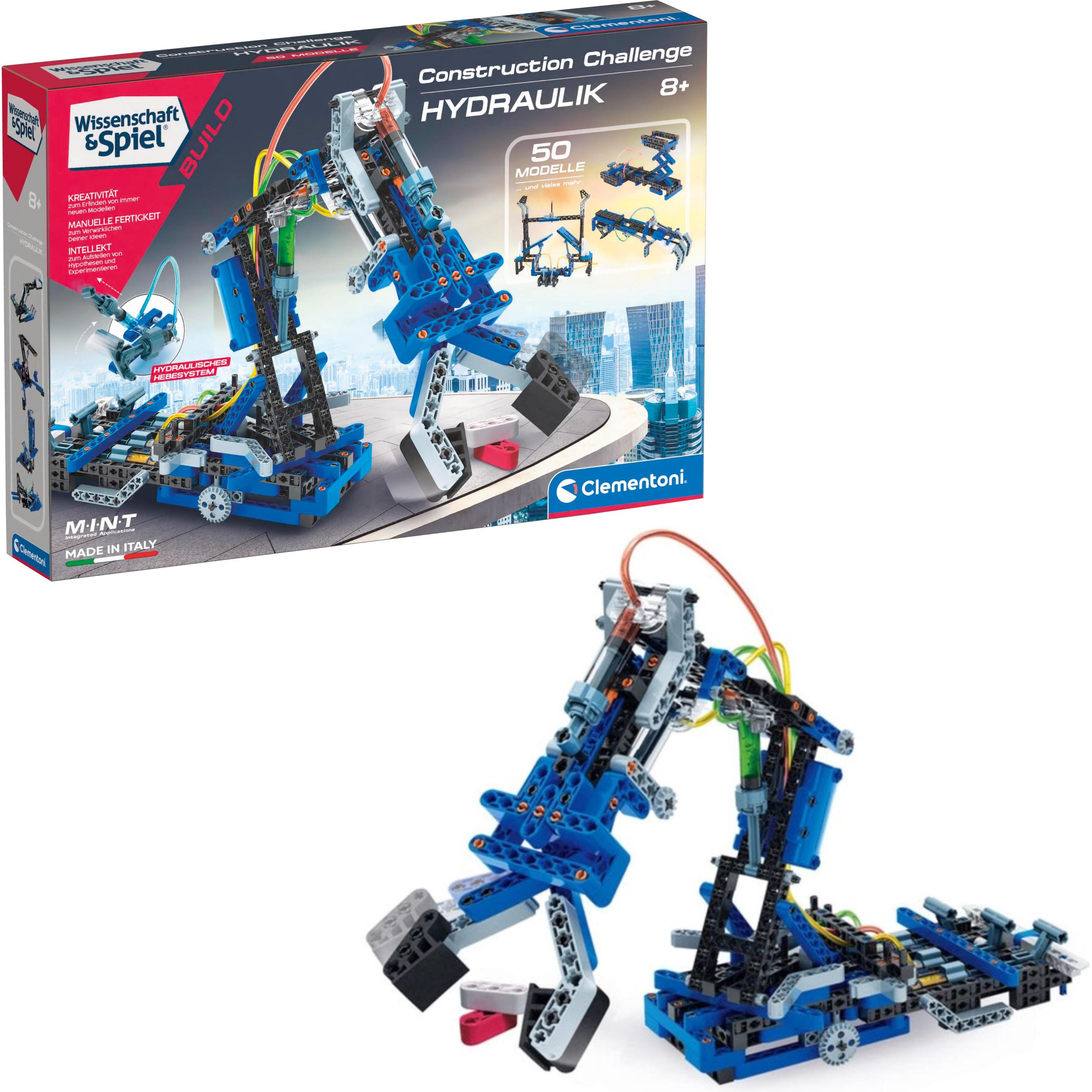 Thumbnail - Clementoni Construction Challenge - Hydraulik, Bausatz für einen hydraulischen Arm, Mechanik & Techn