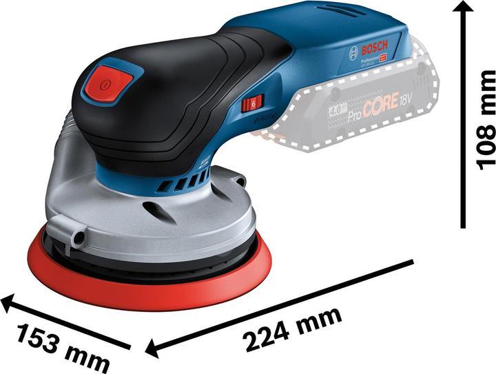 Sacchetto per la polvere della macchina, Foglio di levigatura, L-BOXX 136, Levigatrice rotorbitale GEX 18V-125 di Bosch