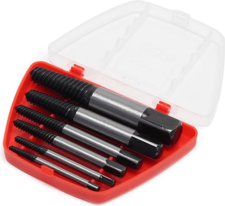XPOtool 6-piece extractor set for 3–25mm (M3–M25) screws and bolts left-handed thread made from carbon steel