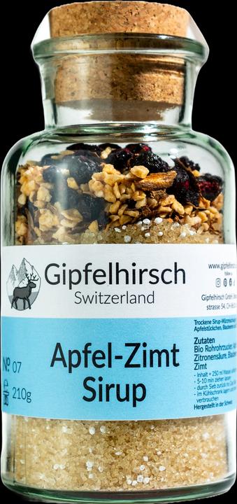 Produktbild Gipfelhirsch Apfel Zimt Sirup (210 g)
