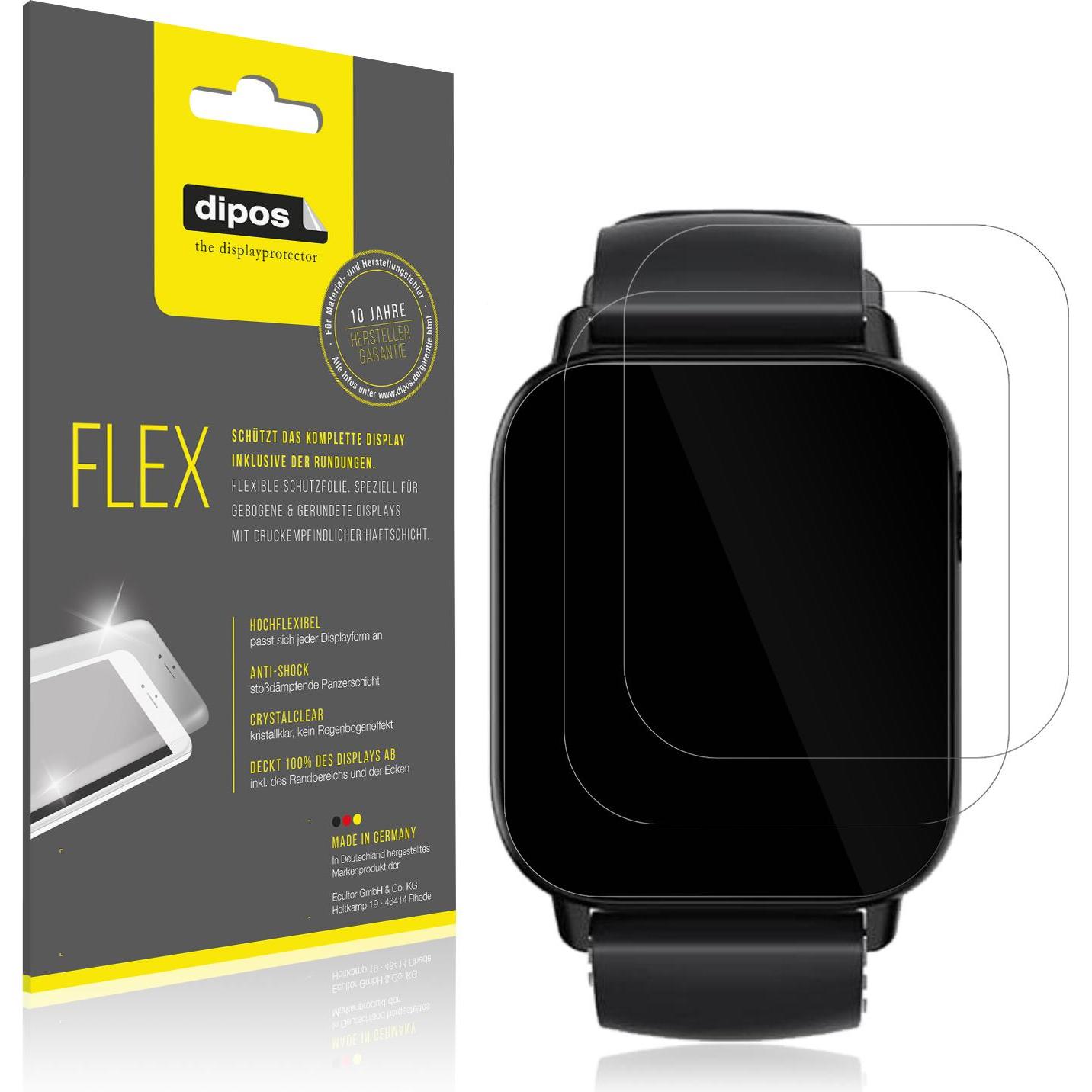 Dipos 3D Full Cover Schutzfolie, Smartwatch Schutzfolie, Transparent