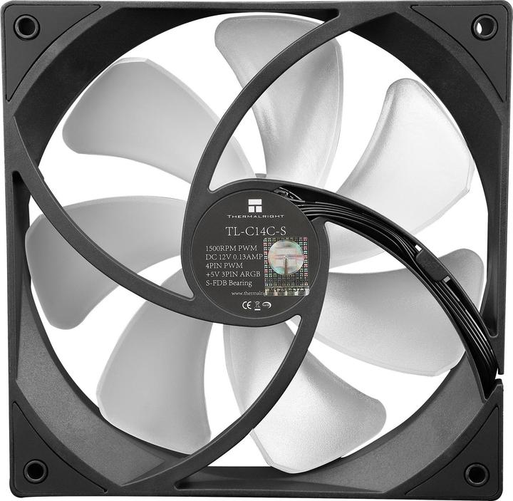 Immagine prodotto Thermalright TL-C14C-S sistema di raffreddamento per computer Computer case Fan Black 1 pc(s) (140 mm, 1 x)