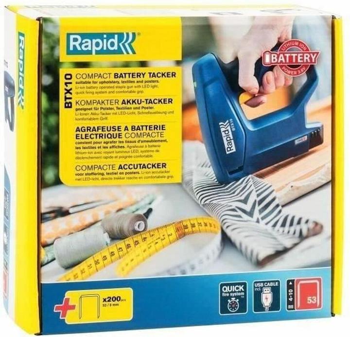 Actual product image Rapid BTX10 battery tacker