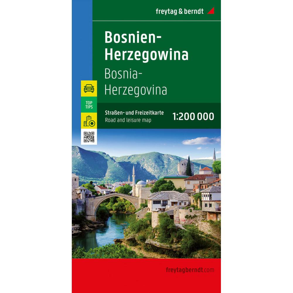 Bosnien-Herzegowina, Strassen- und Freizeitkarte 1:200.000, freytag & berndt, Landkarte