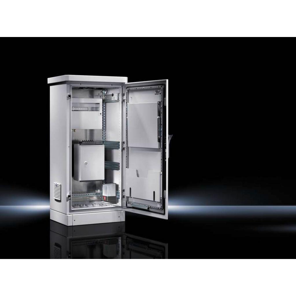 Thumbnail - Rittal Outdoorgehäuse BxHxT 600x1200mmx500mm IP55 RAL 7035 (Speditionsversand), Serverschrank Zubehör, Grau