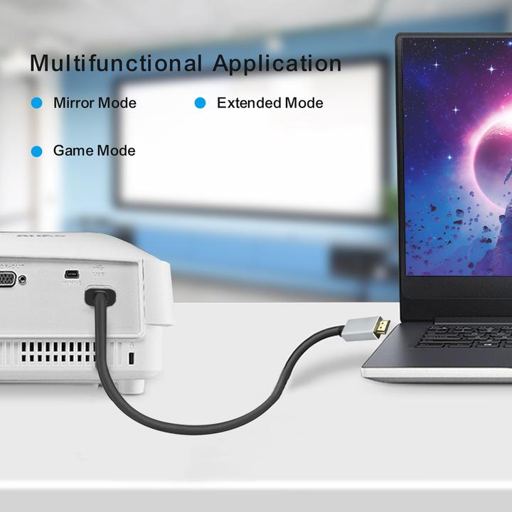 Produktbild Helos Anschlusskabel, DisplayPort Stecker/HDMI Stecker, PREMIUM, 5,0m, schwarz DP 1.1 Stecker/ HDMI 1.4 St (5 m, DisplayPort, 1.4)