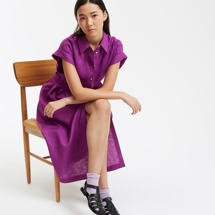 Produktbild La Redoute Collections Leinenkleid mit kurzen Ärmeln Signature Heloïse (L)
