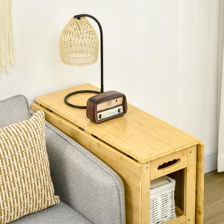 Produktbild Homcom Klapptisch mit Ablagefächer (149.5 x 80 x 73.5 cm)