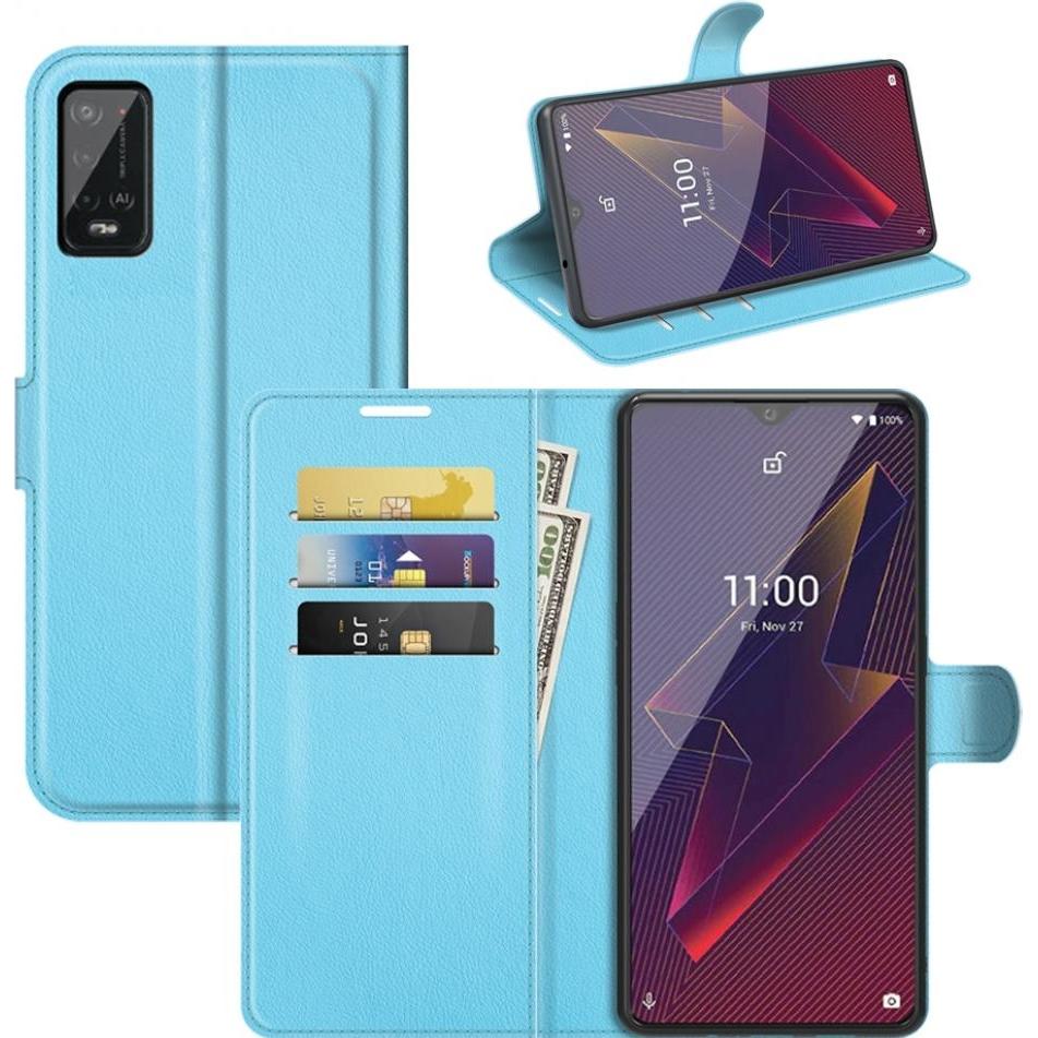 Screenguard Wiko Power U10 Leather Guard Lederhülle (Wiko Power U10), Smartphone Hülle, Blau