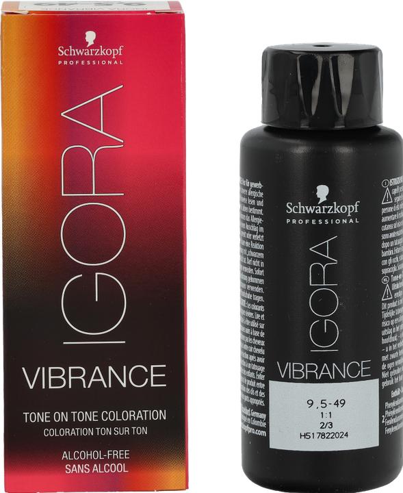 Actual product image Schwarzkopf Professional IGORA Vibrance Hair Tint NEW (9.5-49 Beige Purple Toner)