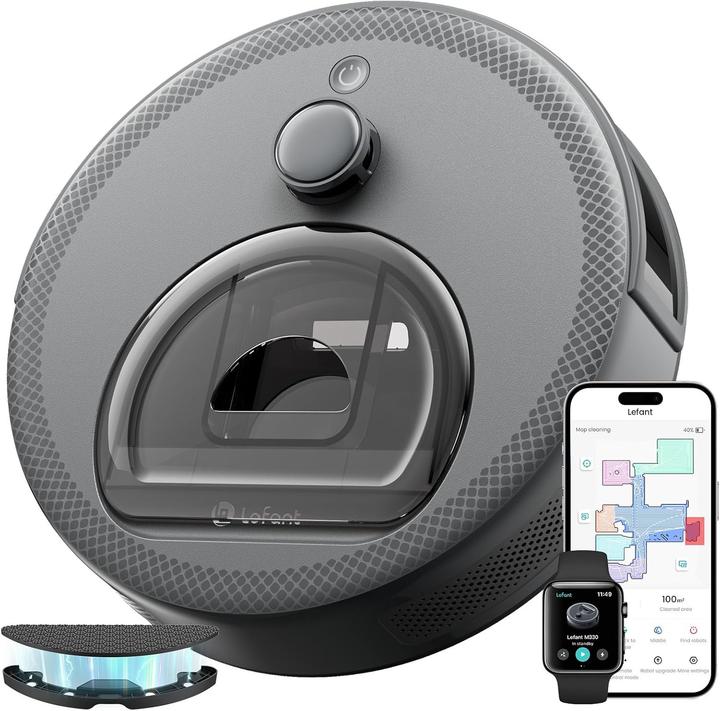 Produktbild Aspirapolvere Robot con Supporto per Straccio (5000 Pa, Wischtuch)