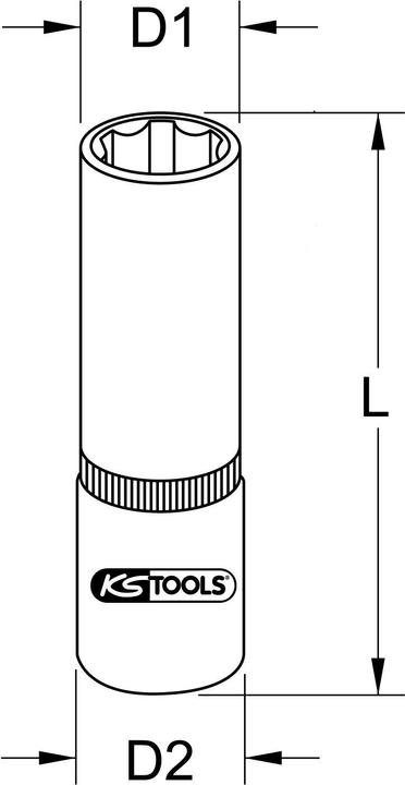 Produktbild KS Tools BRONZEplus Stecknuss 1/2" (22 mm)