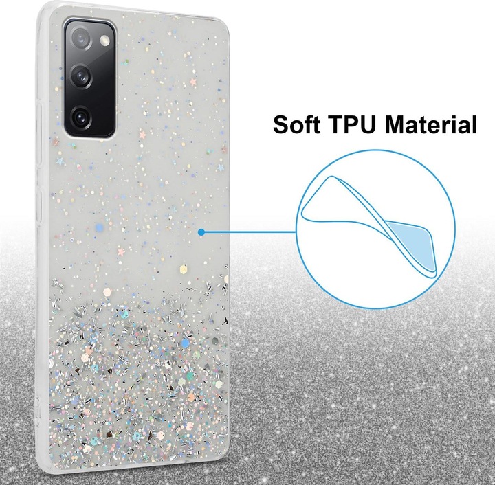 Actual product image Cadorabo TPU cover sparkling glitter (Samsung Galaxy S20 FE)