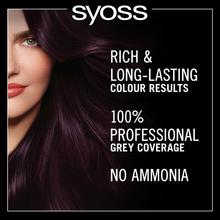 Actual product image Syoss Oleo Intense permanently colouring hair dye with oils 3-33 Rich Plum (3-33 Rich Plum)