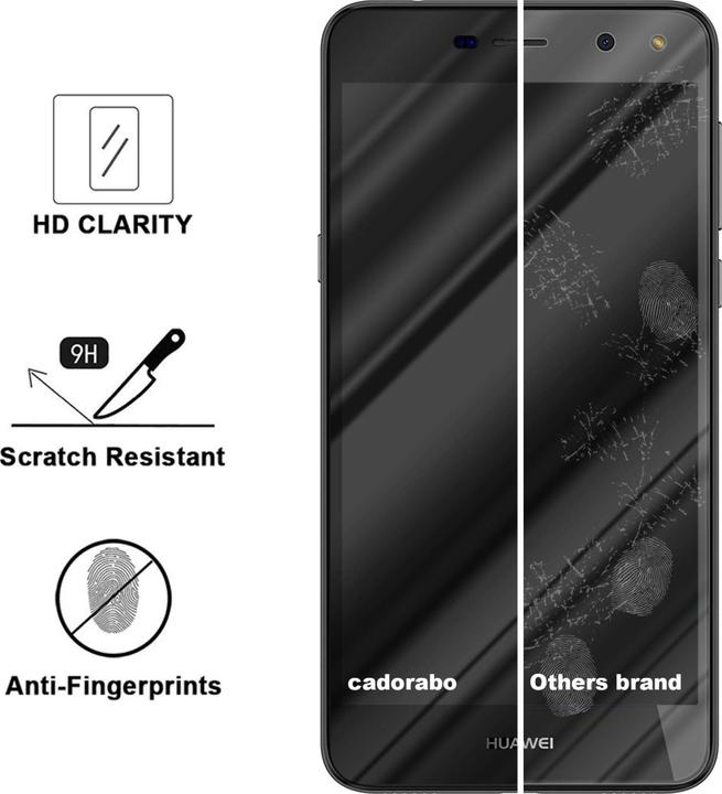 Produktbild Cadorabo Vollbild Displayschutzglas (1 Stück, Huawei Y6 (2017), Huawei Y5 (2017))