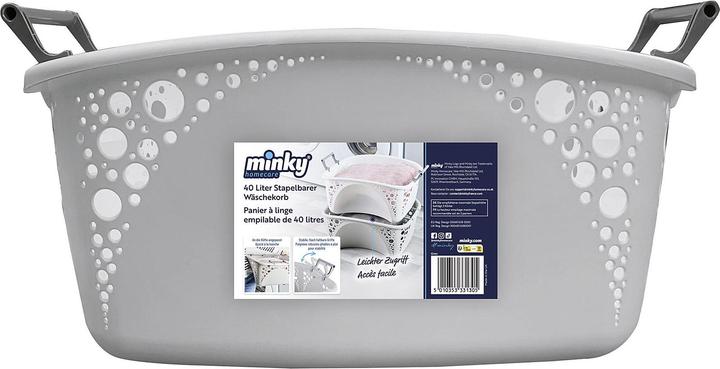 Panier à linge 40l empilable gris (40 l)