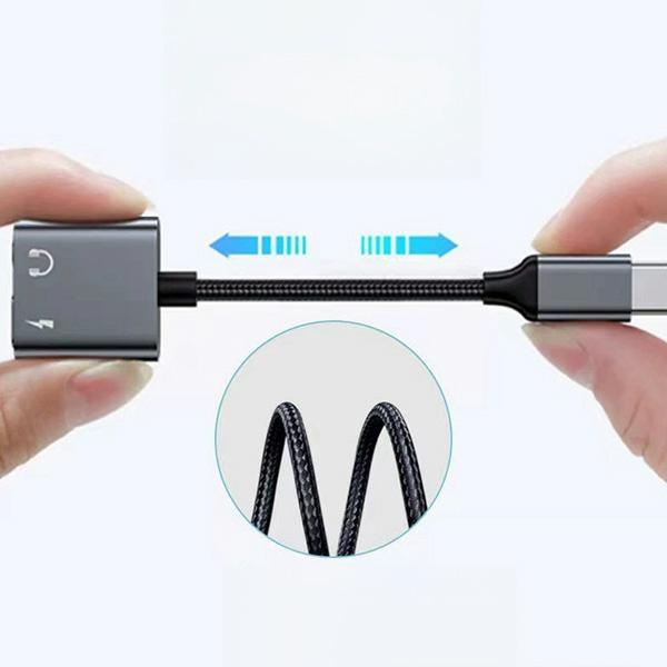 Produktbild Beline Adapter rozdzielający USB-C na USB-C/Jack 3,5mm czarny/black DAC BLNAA01 (USB Typ C, 3.5mm Klinke, USB Typ C)