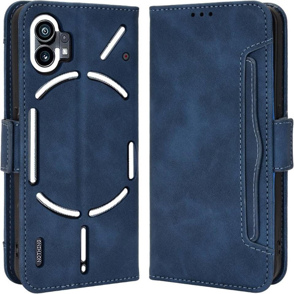 Cover-Discount Nothing Phone (1) - Etui mit vielen Kartenfächer blau (Nothing Phone (1)), Smartphone Hülle, Blau