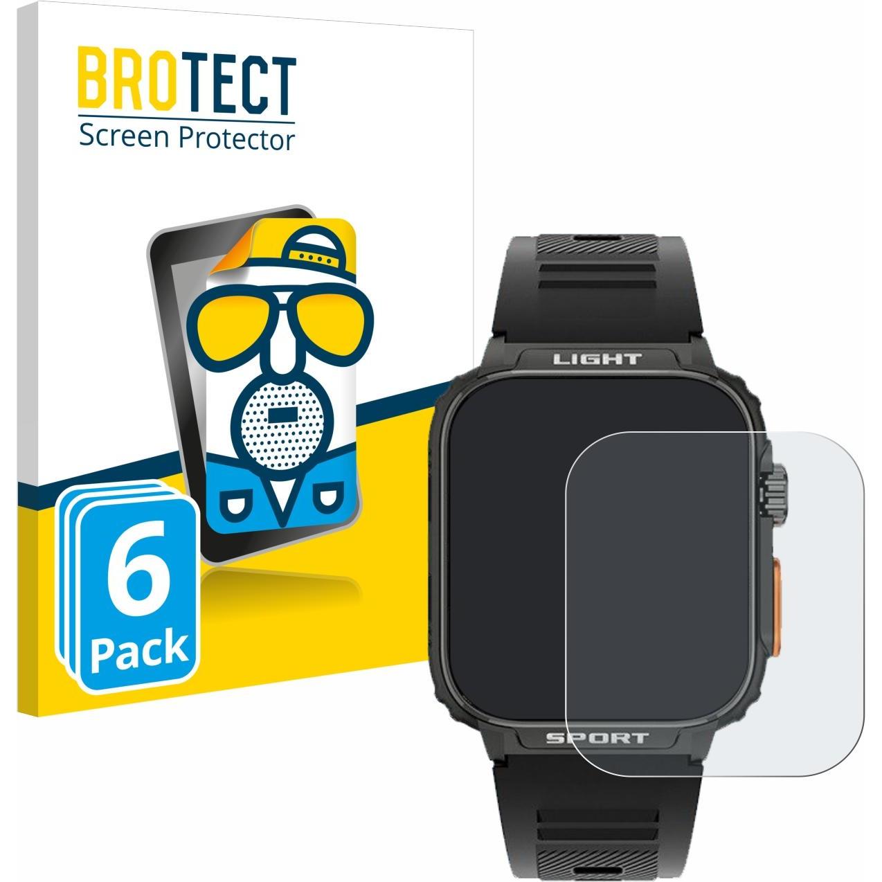 BROTECT Entspiegelungsfolie Displayschutz Displayschutzfolie Folie Matt, Smartwatch Schutzfolie, Schwarz