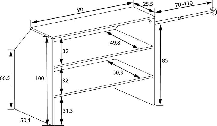 Immagine prodotto VCM Dacho l (90 x 50 x 100 cm)