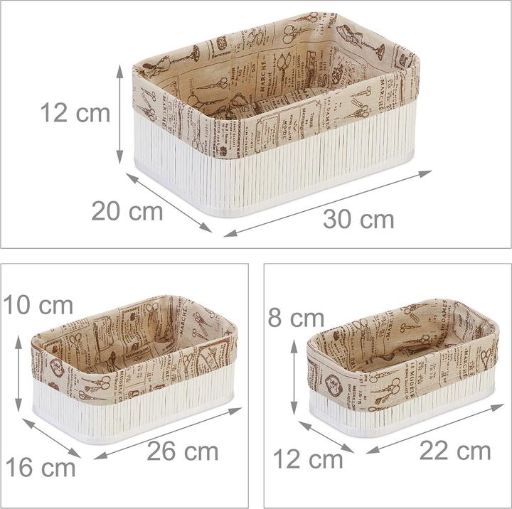 Actual product image Relaxdays storage basket (30 cm, 3x)