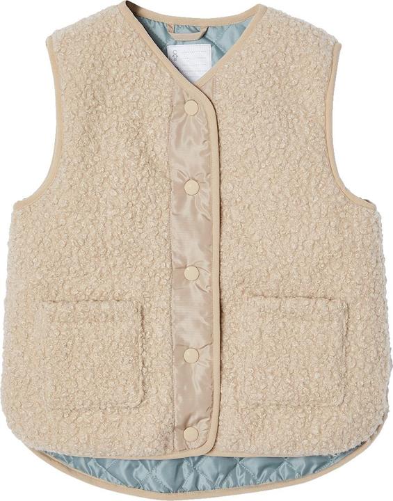 Actual product image Vertbaudet Girls' padded waistcoat made from teddy fleece with recycled polyester (146, 152)