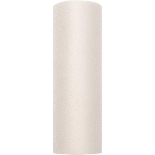 Thumbnail - Partydeco Tulle Plain, cream, 0.15 x 9m (1 pkt / 1 pc.)