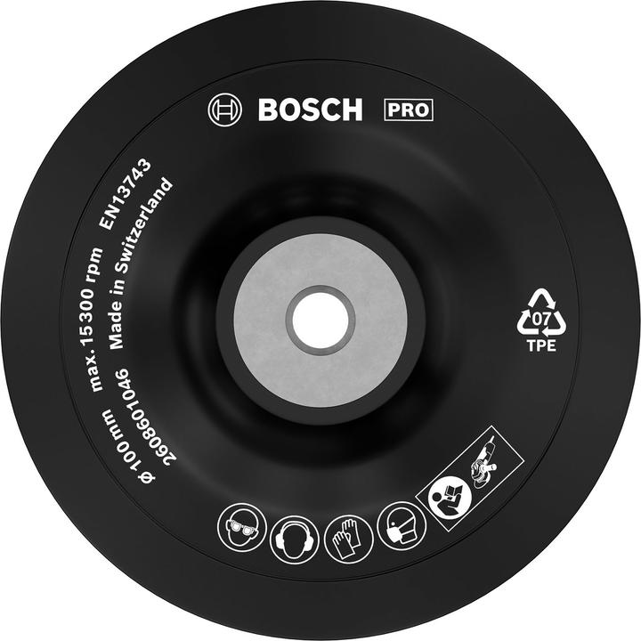 Actual product image Bosch Professional Zubehör PRO Backing Pad soft, 125 mm, M10, soft (P60)