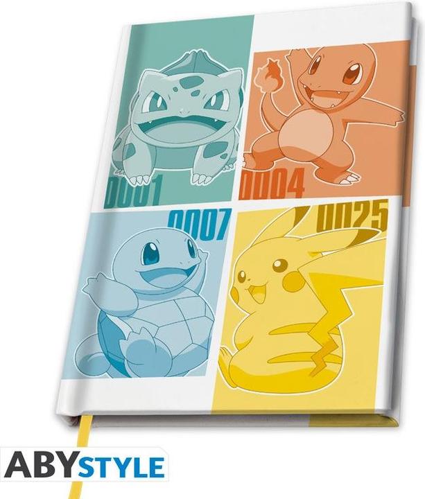 Immagine prodotto ABYstyle Pokemon A5 Notebook: Kanto Starters (A5, Righe, Copertina morbida)