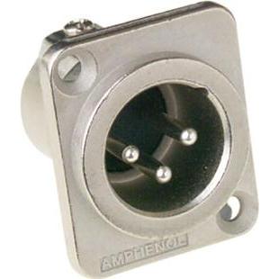 Amphenol 3 pole XLR Socket male in Type D, Kabel Zubehör, Silber